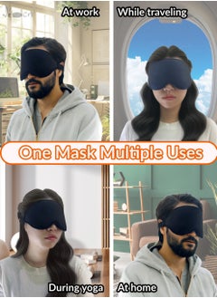 IKBEN IKBEN Ultra-Comfortable 3D Contoured Travel Sleep Mask – Breathable, adjustable, full blackout design, perfect for home, office, and travel. Ultra-soft cotton for deep darkness and ultimate comfort  - Image 5