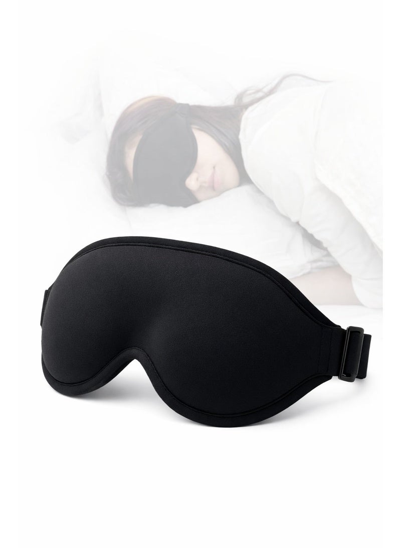 IKBEN Sleep Mask 3D Contoured, 100% Blackout Eye Mask for Sleeping, Zero Eye Pressure, Side Sleeper Friendly, Adjustable Strap, Breathable, Travel Blindfold (50g) - Image 2