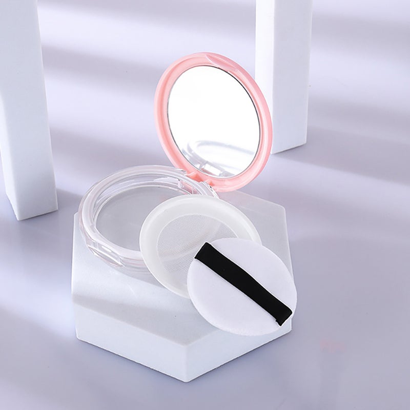 2 Sets Powder Puff Storage Container With Powder Puff Loose Powder Empty Box Women Makeup Supplies - Image 3