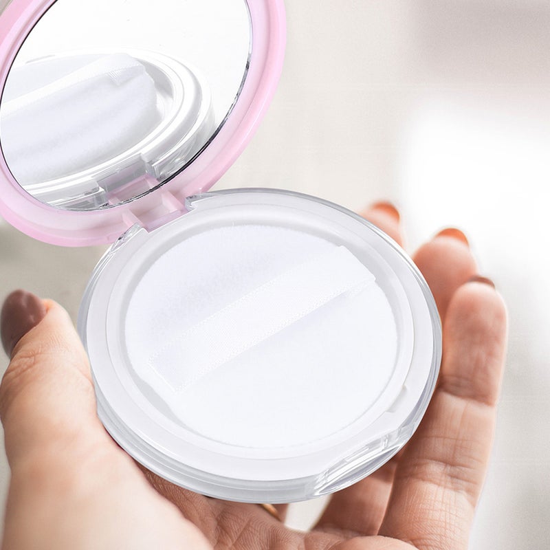 2 Sets Powder Puff Storage Container With Powder Puff Loose Powder Empty Box Women Makeup Supplies - Image 1