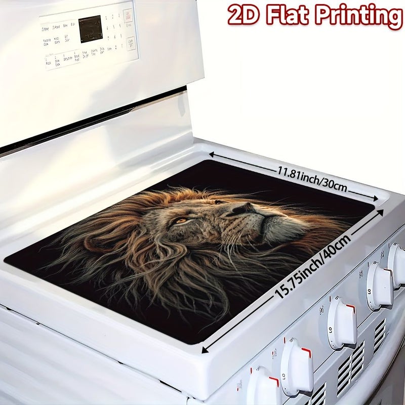 Stove Cover Pad Majestic Lion Gaze 20 5x28 3 Inch Heat Resistant Induction Cooker Protector - Image 5