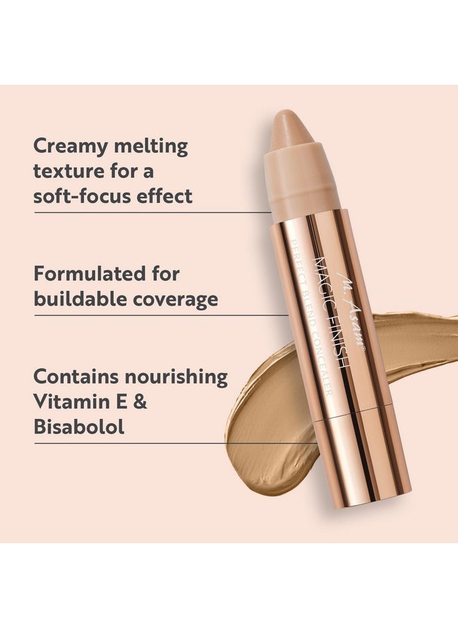أم. أسام خافي العيوب Magic Finish Perfect Blend Nude (0.1 أونصة) - خافي العيوب يكمل ويخفي العيوب والشوائب، مكياج بتغطية قابلة للتعديل وتأثير طمس فوري، نباتي  - Image 2