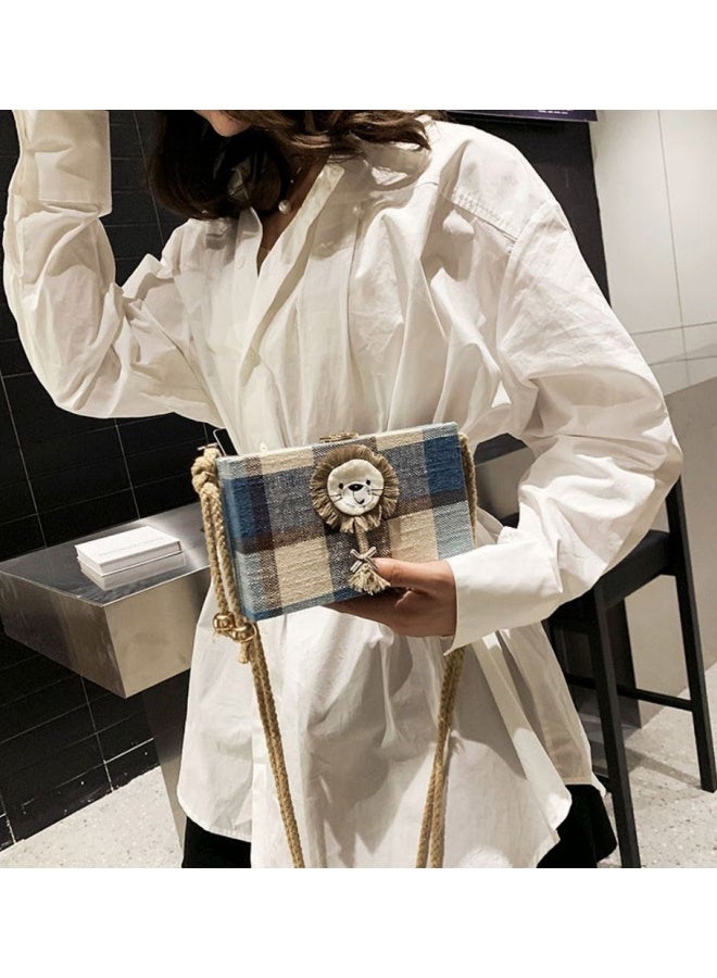 SHABILI Girls' Cute Contrast Color Shoulder Bag,Women's Banquet Bag Tote Bag Handbag Crossbody Bag Small Square Bag, Daily Commuter Carrying Bag Sling Bag Side Bag for Ladies, College Students, Children - Image 2