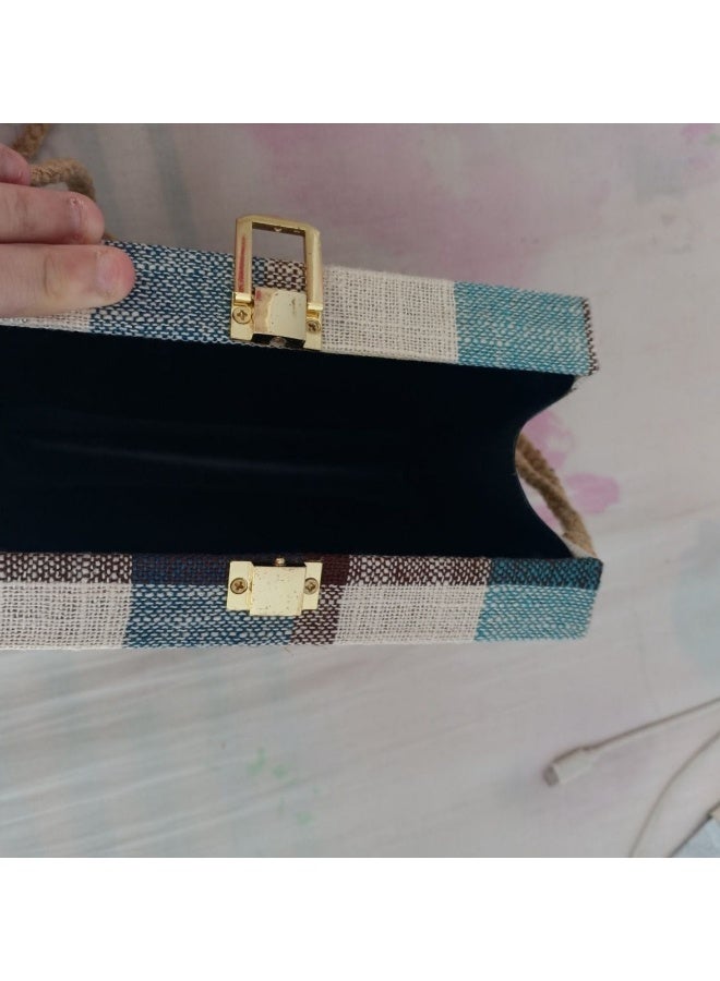 SHABILI Girls' Cute Contrast Color Shoulder Bag,Women's Banquet Bag Tote Bag Handbag Crossbody Bag Small Square Bag, Daily Commuter Carrying Bag Sling Bag Side Bag for Ladies, College Students, Children - Image 5