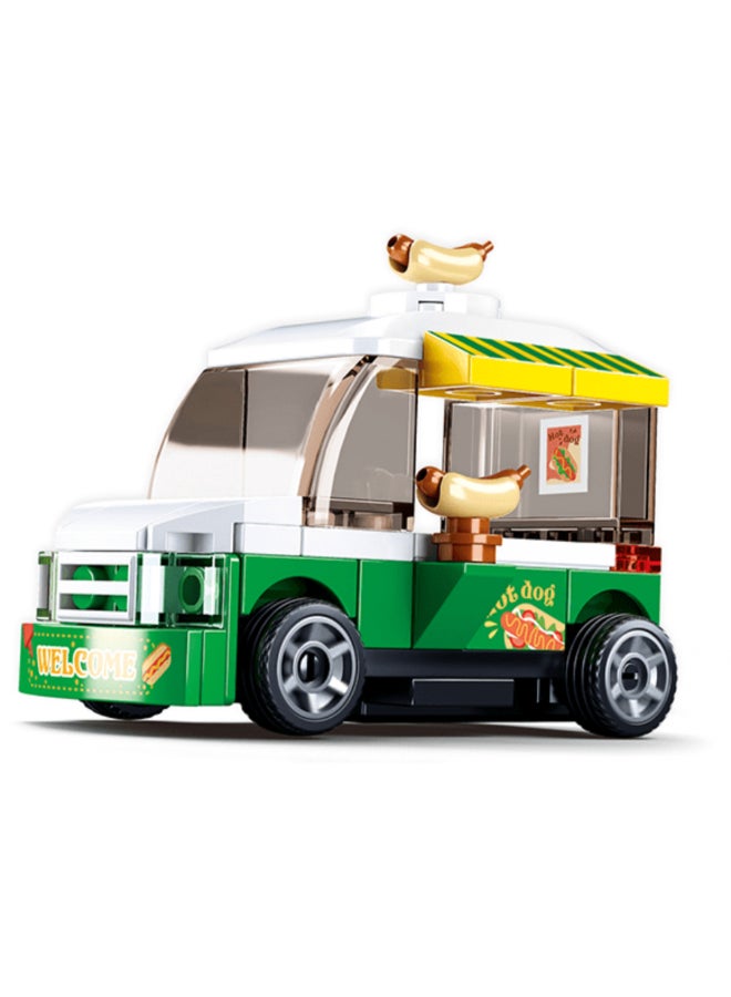 Sluban 54-Piece Power Bricks Pull Back Hot Dog Car Toy Multicolour 14 x 4.5 x 9.4 cm 141681 - Image 1