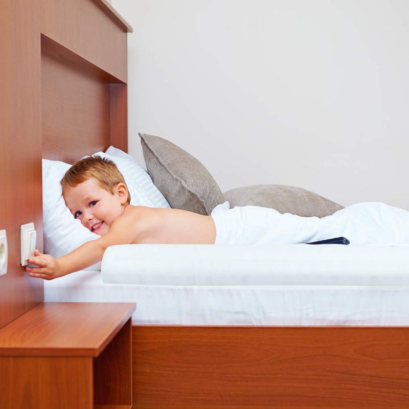 Metron حاجز سرير ميتريون للأطفال | حافة سرير من الفوم الناعم لسلامة الأطفال | وسادة جانبية واحدة لحماية الأطفال والرضع | حاجز أمان للسرير للرضع والأطفال والنائمين النشيطين - Image 3