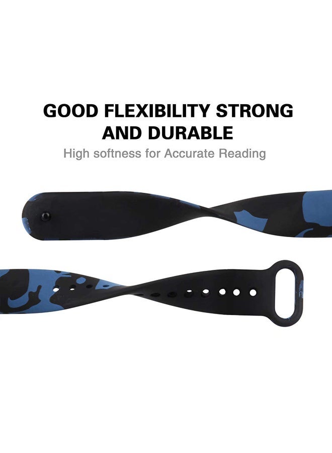 Replacement Strap For Xiaomi Mi Band 3 Black/Blue - Image 4