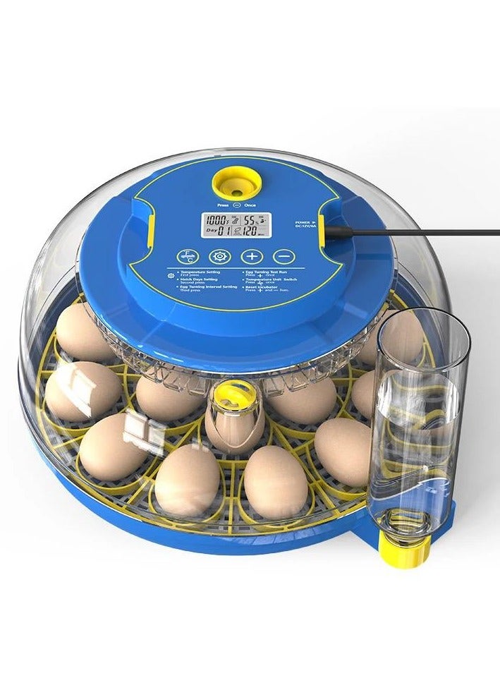 نيو كلاسيك حاضنة بيض دجاج مزدوجة القوة 18 ، حاضنة أوتوماتيكية للبيض والتحكم في درجة الحرارة مع وظيفة اختبار البيض - (18 ساعة) - Image 1
