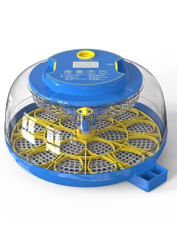 نيو كلاسيك حاضنة بيض دجاج مزدوجة القوة 18 ، حاضنة أوتوماتيكية للبيض والتحكم في درجة الحرارة مع وظيفة اختبار البيض - (18 ساعة) - Image 2