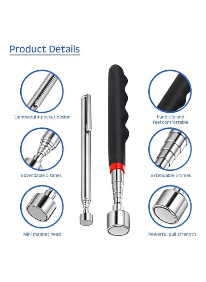 PROMASS Telescoping Magnet Pick up Tools, Include 20 lb Magnetic Tool and 3 lb Telescoping Magnet Stick Gadget for Hard to Reach Places  - Image 2