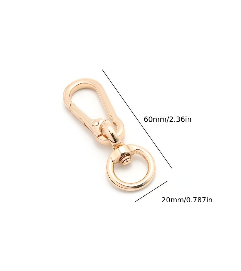 4pcs Zinc Alloy Keychains With Clasps Rings Hooks And Clips Golden Silver Black - Image 4