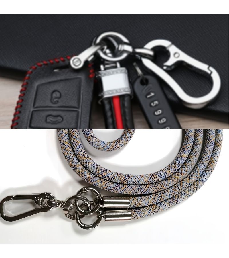 4pcs Zinc Alloy Keychains With Clasps Rings Hooks And Clips Golden Silver Black - Image 3