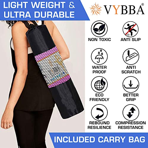 VYBBA 6 MM 100% EVA Yoga Mat with Bag Cover for Gym Workout and Yoga Exercise Odour free Anti-Slip Yoga Mat for Men & Women Fitness_ Grey - Image 2