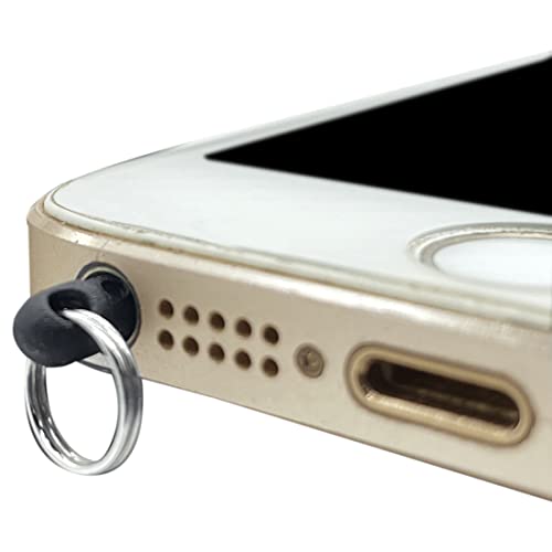 IOUALEY 150 Pieces Anti Dust Plugs Cell Phone Charm 3.5 mm Anti-Dust Earphone Cap DIY Dust Proof Headphone Jack Covers Dust Protector with Hole and Ring Compatible with iPhone/iPad/Samsung/HTC Smartphone - Image 3