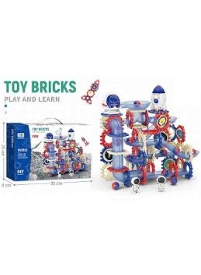 Clicko STEM Educational Toy Plastic Construction Building Blocks Track Set Slideway Marble Race Tracking Model - Image 1