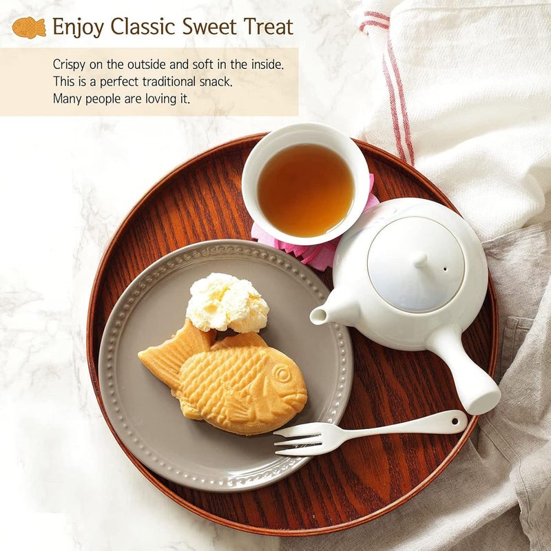 Taiyaki Fish Shape Cake Maker, Double Baking Pan with Non Stick Coating, Waffle Baking Mold for Home Kitchen, Premium Cast Aluminum Alloy Material, Easy to Clean and Demould - Image 5