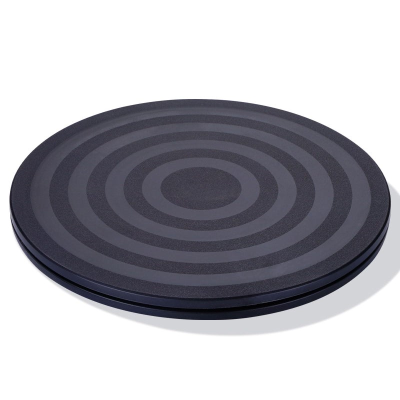 Eichzer 8 Inch Lazy Susan Turntable Organizer, Premium Heavy Duty Rotating Swivel Stand with Steel Ball Bearings (Black, 360° Rotation) - Image 1