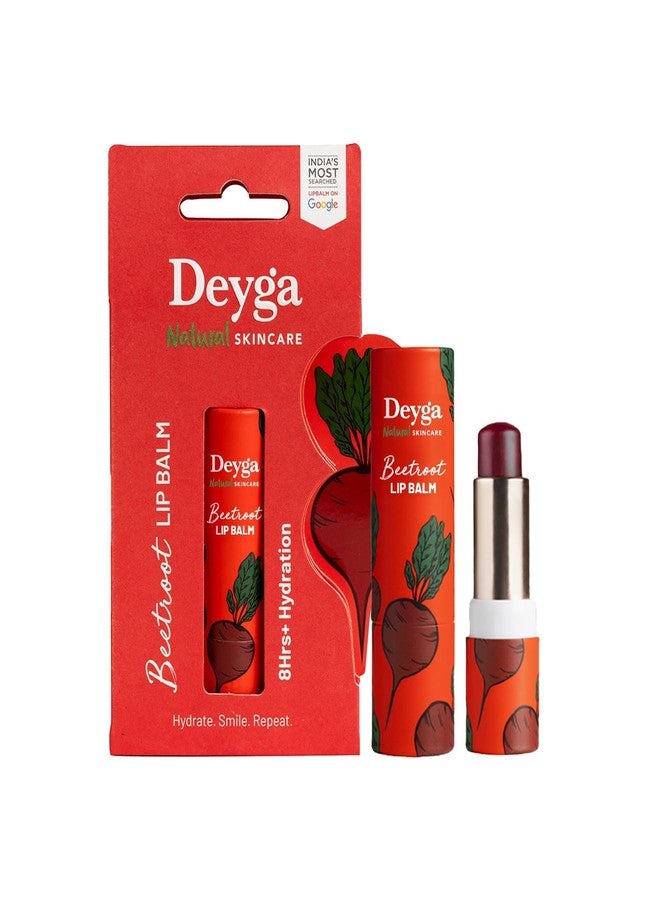 Deyga Beetroot Lip Balm Stick with Natural Rosy Tint, SPF 20, 8+ Hour Hydration, Repairs Dry & Pigmented Lips, Nourishing Oils & Beeswax Formula for Soft, Smooth, Healthy Lips – 5.5g - Image 1