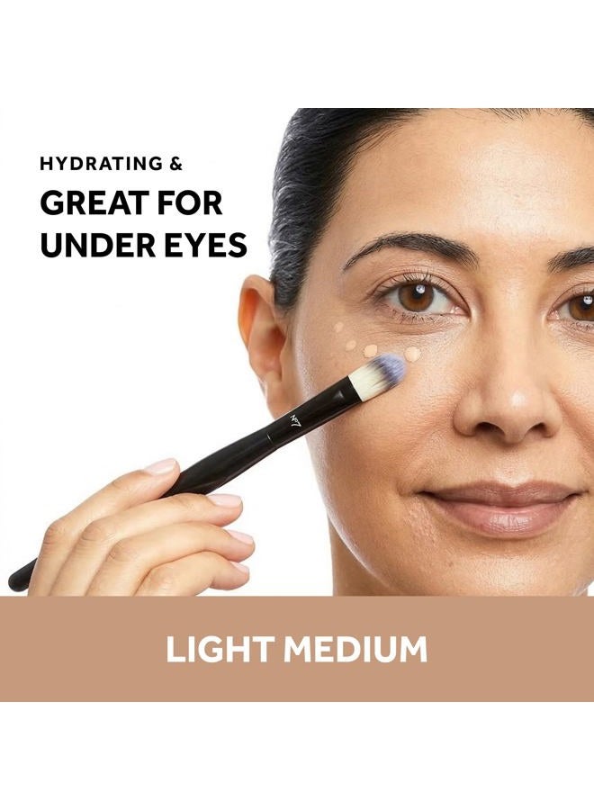 No7 Lift & Luminate Triple Action Serum Concealer - Light Medium - Anti Aging Liquid Concealer Makeup for Blemishes & Dark Circles - Medium to Full Coverage Concealer for Face (8ml) - Image 2