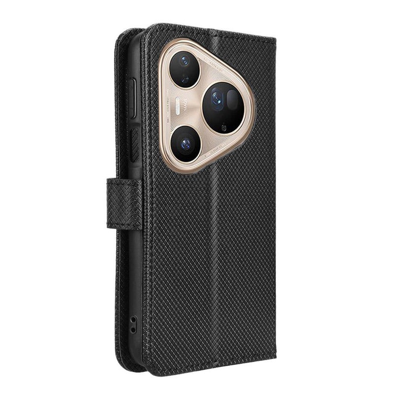 erorex For Huawei Pura 80 Pro 5G / 80 Pro+ 5G Diamond Texture Leather Phone Case(Black) - Image 3