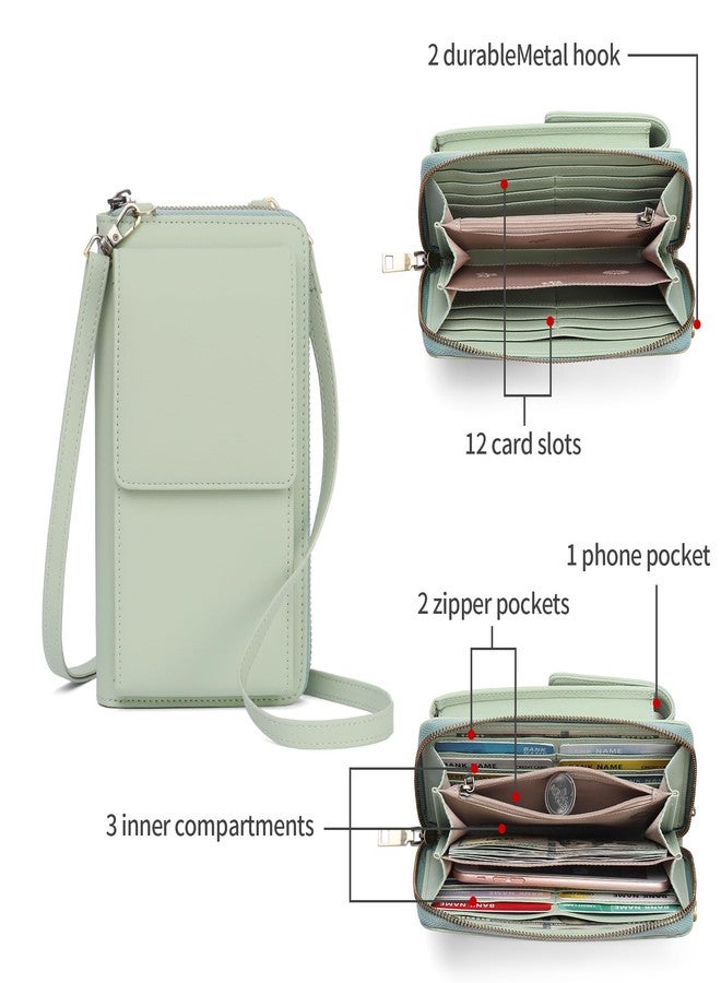 SENDEFN Small Crossbody Cell Phone Bag for Women, Adjustable Strap Mini Vegan Leather Shoulder Handbag with Multi Card Slots - Image 3