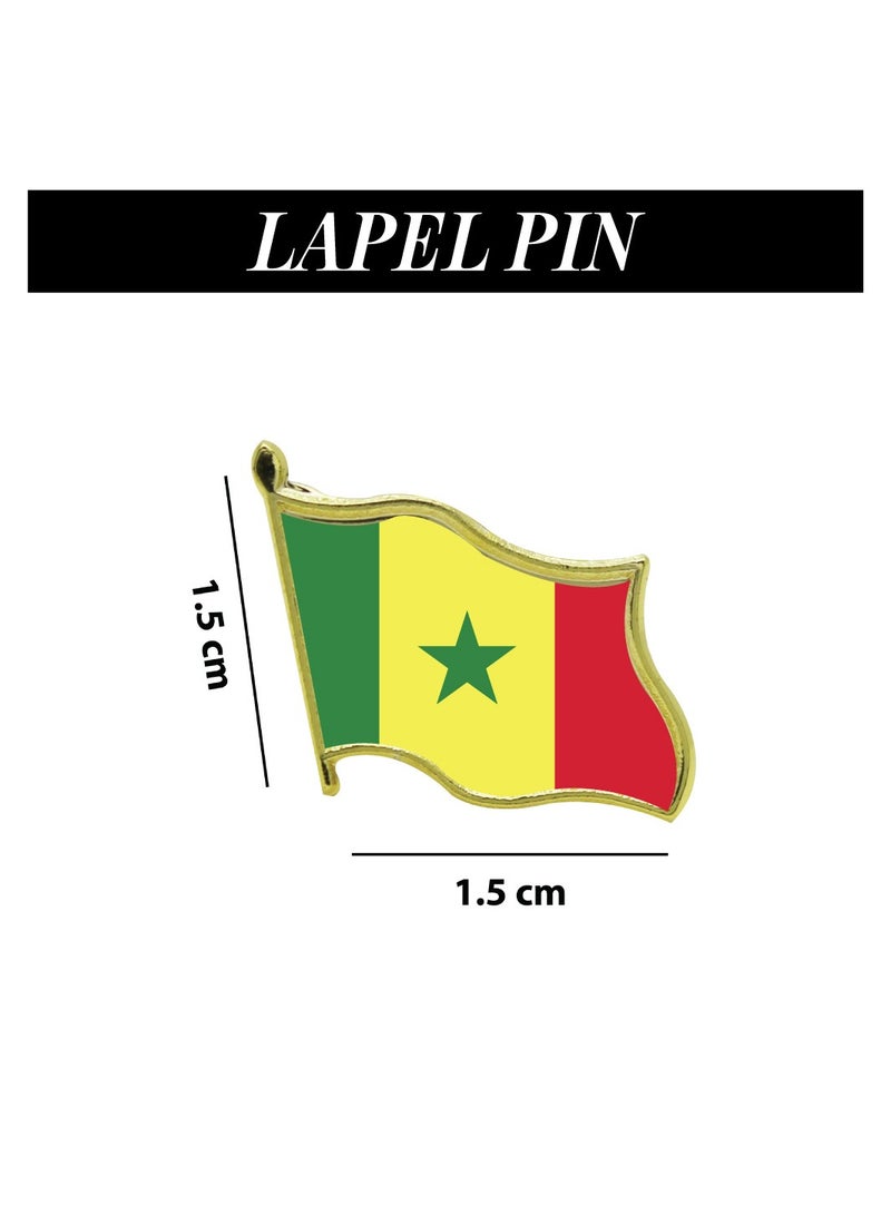 مجموعة السنغال الرياضية كومبو - هدايا لعشاق الرياضة - قبعة - وشاح - علم - دبوس العلم - حقيبة برباط - Image 5