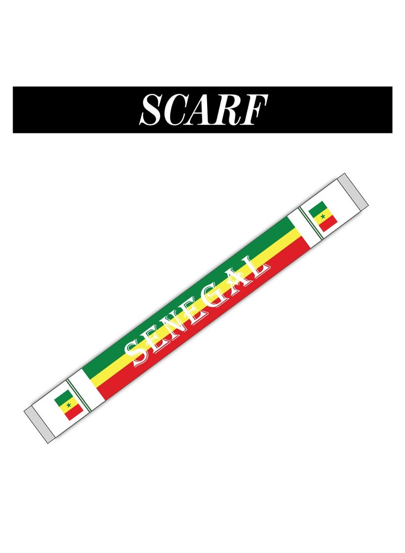 مجموعة السنغال الرياضية كومبو - هدايا لعشاق الرياضة - قبعة - وشاح - علم - دبوس العلم - حقيبة برباط - Image 2