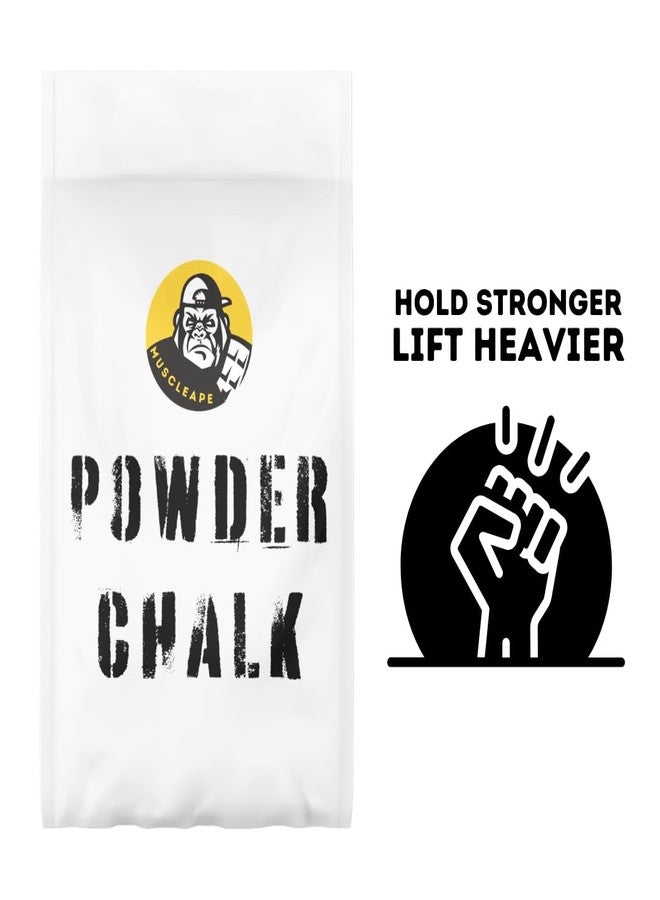 Muscleape Chalk Powder for Superior Grip. 1000gm Premium Non Dust Chalk for Weightlifting, Bodybuilding, Powerlifting, Calisthenics and Other Sports.Non Allergic. Makes Your Grip Dry & Strong. - Image 2