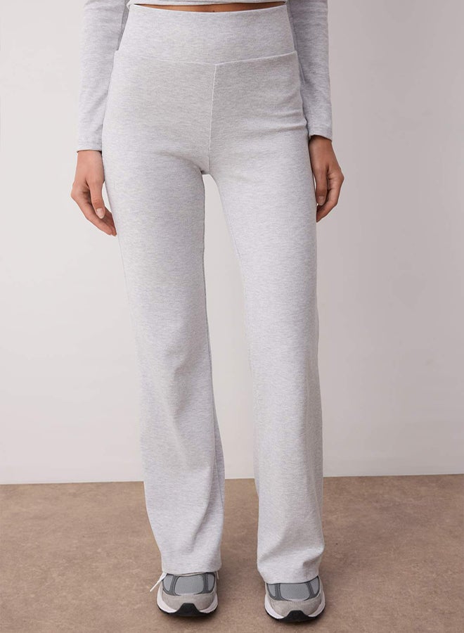 trendyol Gray Melange Double Breasted Closure Body Fitting Long Sleeve Stretch Knitted Bottoming Suit - Image 3