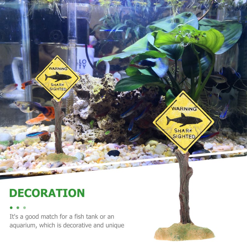 1Pc Aquarium Decoration Yellow Board Aquarium Decor Aquarium Landscape Craft - Image 1