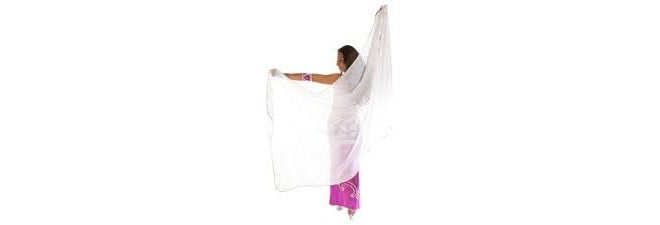 FlexiFit Belly Dance Chiffon Veil, Size: 2.5m x 1.1m (98inch X 44 inch) ; 220 grams - Image 1