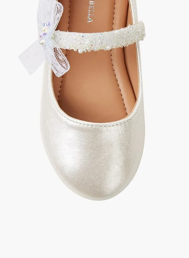 Flora Bella By Shoexpress WHITE Flora Bella Girls Hook And Loop Ballerina Shoes for Women | Best Price UAE