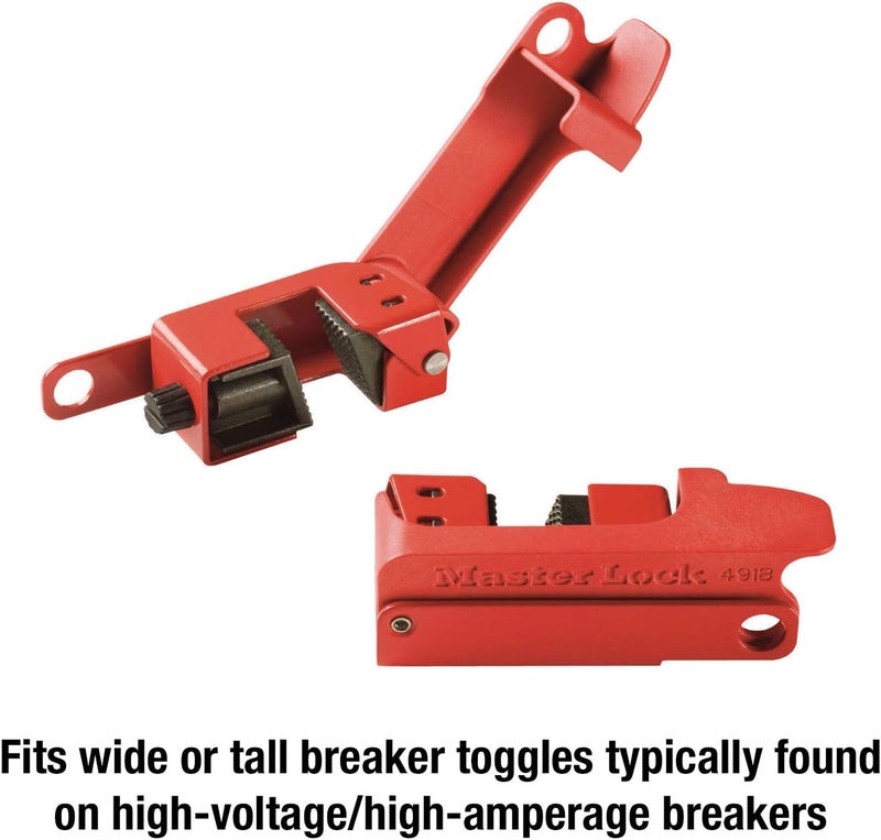 Master Lock 491B Grip Tight Circuit Breaker Lockout Device - Red & Black - Image 3
