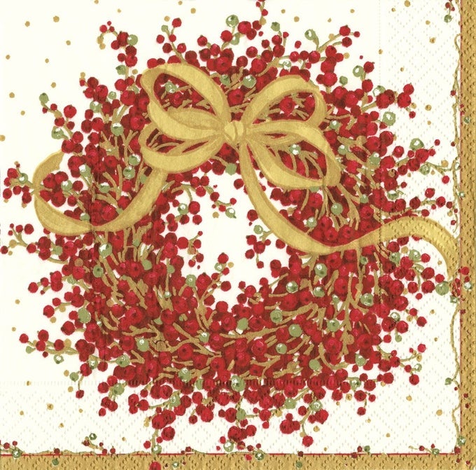 NAPKINS RED COCKTAIL BOX OF 40 RED