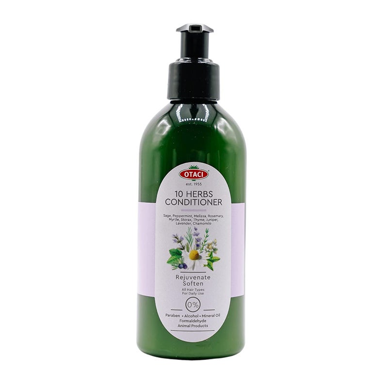 OTACI 10 Herbs Rejuvenate and Soften Conditioner for All Hair Types Sage Peppermint Melissa Rosemary Myrtle Storax Thyme Juniper Lavender Chamomile No Paraben No Alcohol Herbal Conditioner