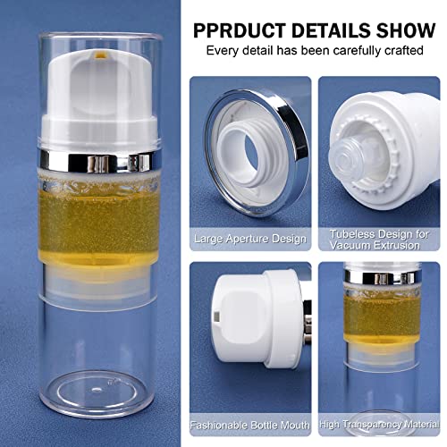 Cosywell Airless Pump Dispenser Bottles 5 Pack 3.4oz/100ml Empty Moisturizer Pump Dispenser Airless Cosmetic Pump Container Travel Pump Bottles for Toiletries Shampoo Lotion - Image 4