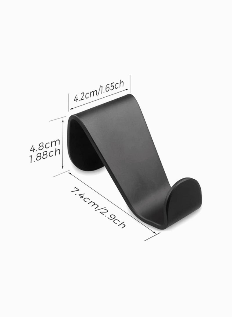 Y&D Car Seat Hooks Headrest Hook, Stylish Back Hanger for Your Purse, Grocery Bags, Handbag to Keep Them from Sliding Around While Driving, Organizer Accessory Black 2 Pcs  - Image 5
