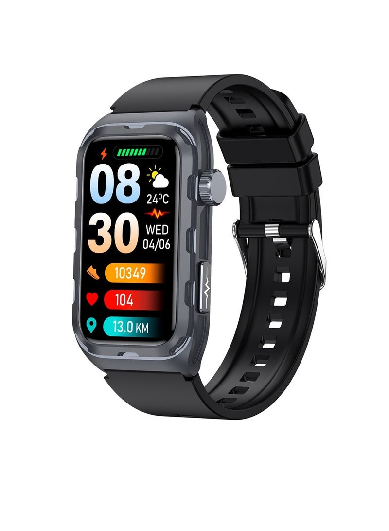 TK79 Smart Watch, Magnetic Charging Smart Health Sports Bracelet, Lightweight Fitness Tracker Watch With ECG Heart Rate Blood Oxygen Measurement, (1pc, Black) - Image 1