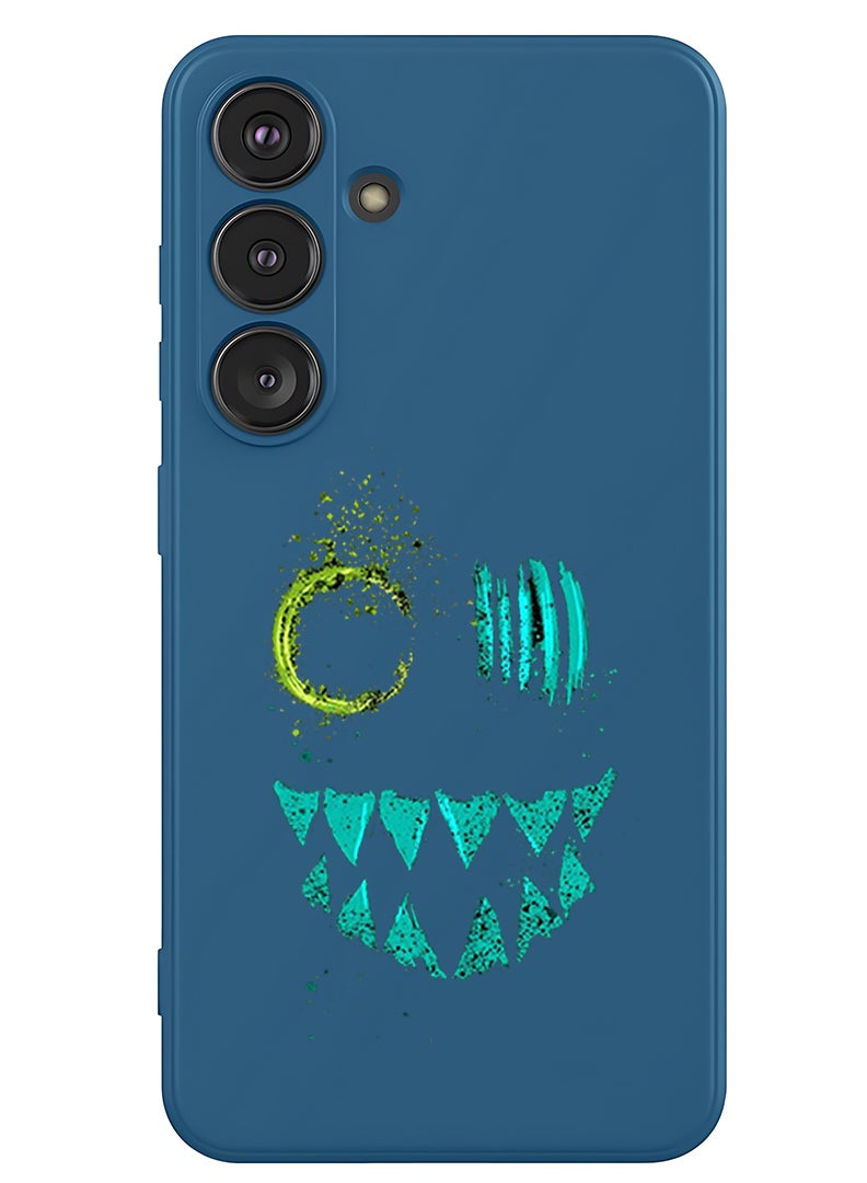 Theodor Protective Slim Fit Case Liquid Silicone Cover with Full Body Protection Anti-Scratch Shockproof Case For Samsung Galaxy S25 Plus (Blue) - ghost - Image 1