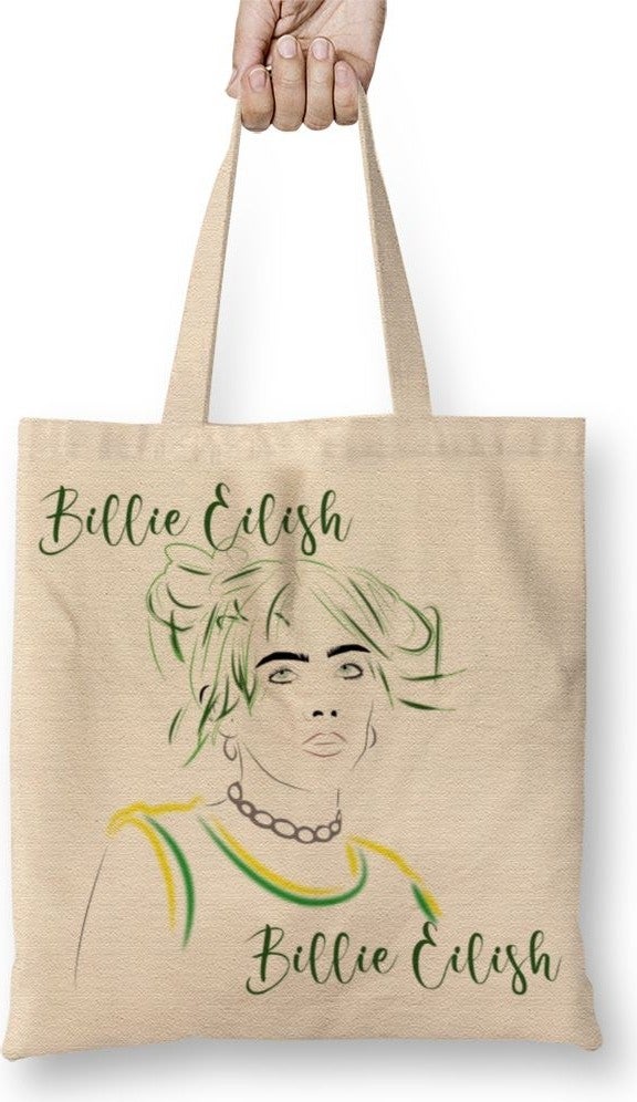 Baskı Dükkanı Print Shop Billie Eilish 011 Tote Bag Long Handle
