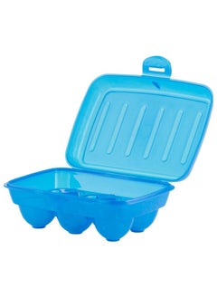 Kuber Industries Kuber Industries Plastic 6 Slot Egg Container,Tray, Holder for Refrigerator & Kitchen (Blue)-46KM0396  - Image 2