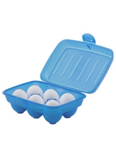 Kuber Industries Kuber Industries Plastic 6 Slot Egg Container,Tray, Holder for Refrigerator & Kitchen (Blue)-46KM0396  - Image 4