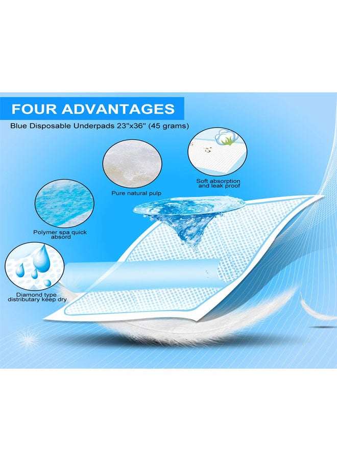 Generic - Disposable Bed Pads for Incontinence Leak Proof Slip Resistant Pee Pad Protector Absorbs 8 Cups Soft Mattress Protection Chux for Enuresis Bedwetting Adults Elderly Kids 40 Pcs - Image 1