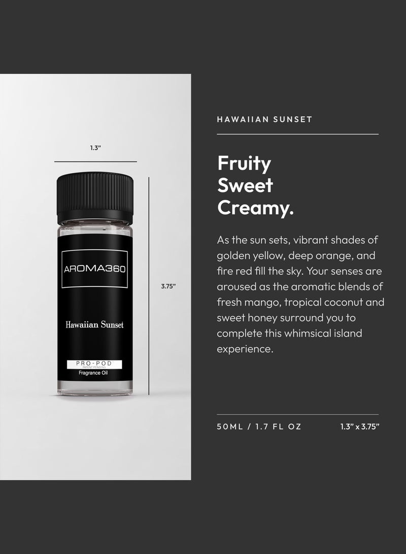 AROMA360 Hawaiian Sunset Pro-Pod Oil Blend - Hotel Inspired for Luxury Essential Oil Diffusers - Aromatherapy Scent Diffuser Oil - Mango, Coconut, and Vanilla  - Image 3