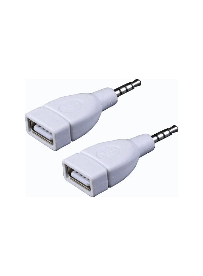Car mounted 3.5mm plug converter aux to USB data cable car audio aux audio MP3 adapter - Image 4