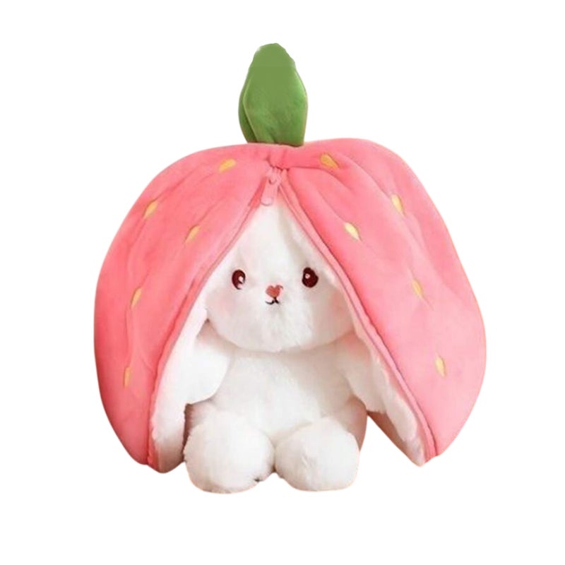 Rabbit Plush Doll with Big Ears - Pink - RB107 - Image 1