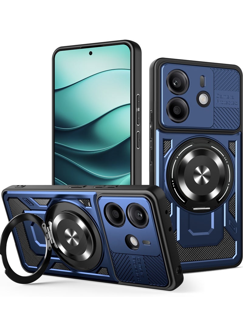 Case Cover Shock Resistant Protect Camera TPU + PC Compatible with Redmi Note 14 4G (Blue)