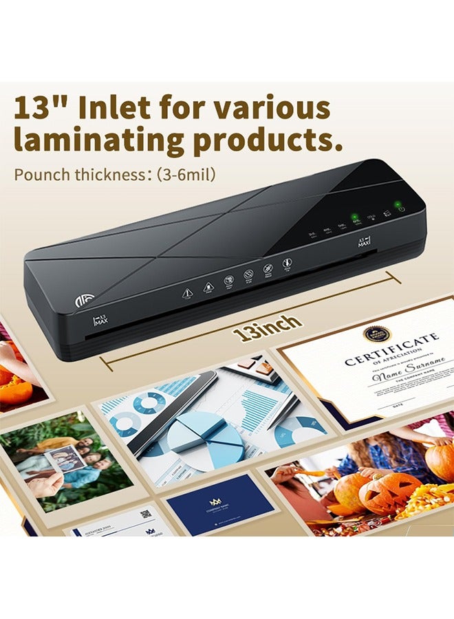 FN Laminator Machine,13 Inch,Thermal Laminator,Cold & Hot A3-A6 Laminating Machine,𝟔𝟎𝐬 𝐐𝐮𝐢𝐜𝐤 Warm-Up,One-Touch ABS Function,Jam-Free Laminating Machine  - Image 4