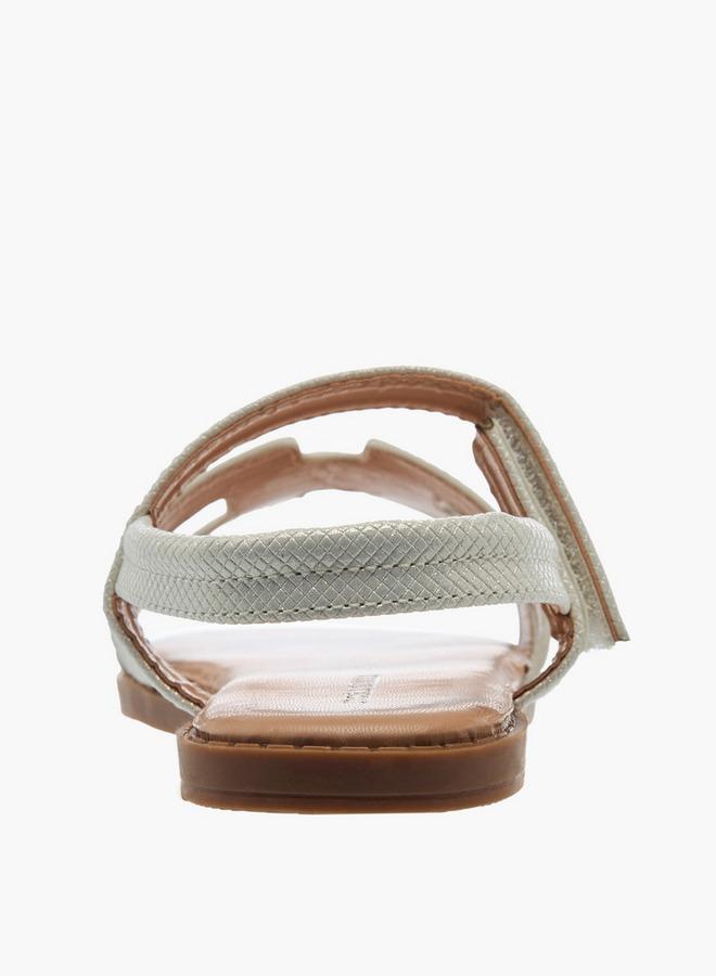 Flora Bella By Shoexpress Flora Bella Girls Textured Hook & Loop Strap Sandals - Image 4