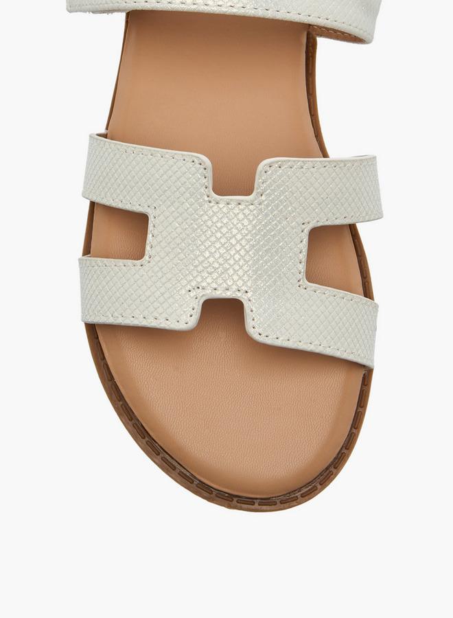 Flora Bella By Shoexpress Flora Bella Girls Textured Hook & Loop Strap Sandals - Image 3